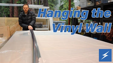 Hanging the Vinyl Wall- More Workshop Renovations!