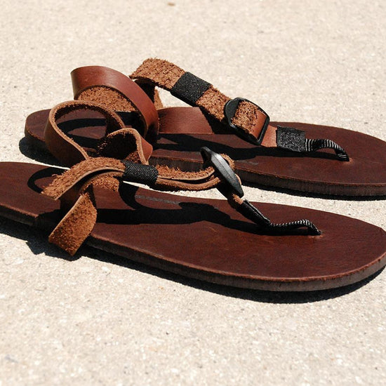 Shamma Sandals All Browns on ground