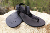 Shamma All Blacks Sandals Pair on Rocks