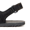 Alternate view of the heel strap on the black leather Shamma Power Sandals.