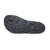 View of the sole of the black Shamma Power Sandal.