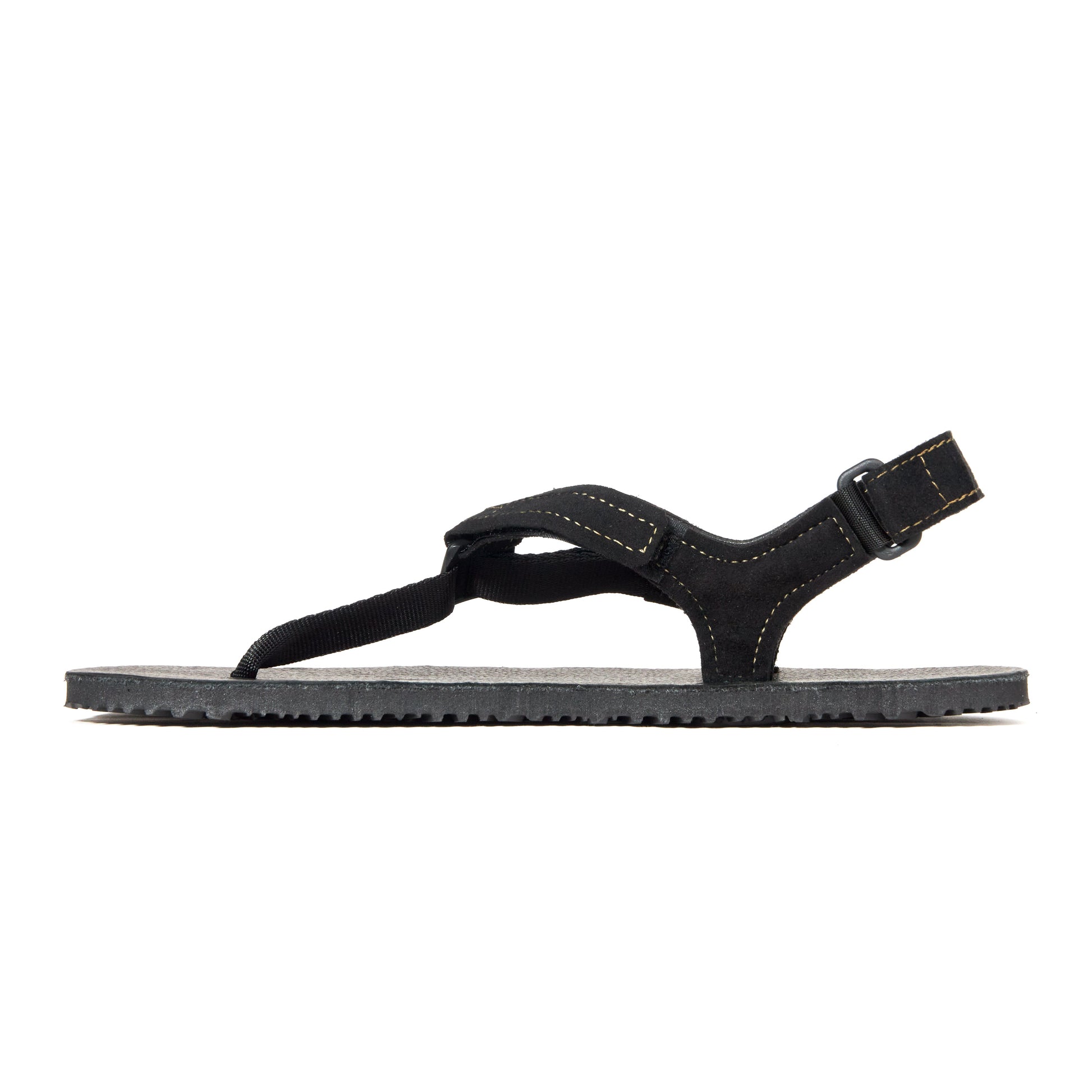 Side view of the Shamma Power Sandal with black soles