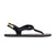 Side view of the black sole Shamma Power Sandals.