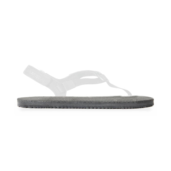 Elite Alpha 12mm replacement sole, UltraGrip footbed, shown on the Elite sandal with the straps faded