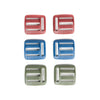 Shamma Elite Color Buckles in red, blue and green, a left and right buckle of each