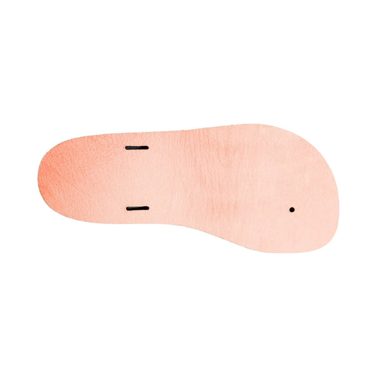 Elite Legend replacement sole, undyed vegetable-tan leather, seen from above
