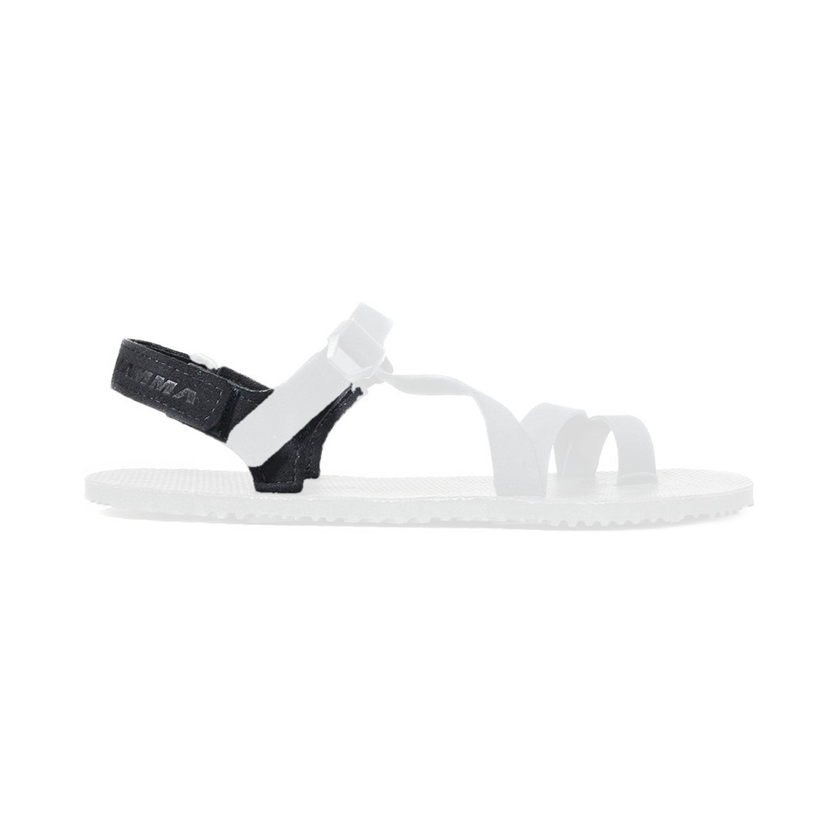 Shamma TrailStar heel strap on a TrailStar sandal, outer side, with the rest faded