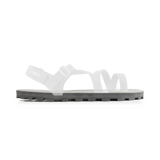 TrailStar Ibex 13mm replacement sole, Black Leather footbed, shown on the TrailStar sandal with the straps faded