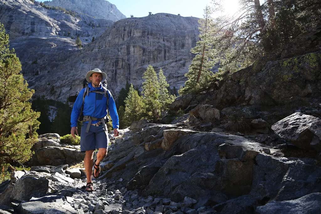 Shamma Mountain Goats with Leather Sandals on Rocks