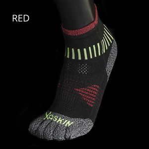 the red quarter ankle XOTOES Socks from XOSKIN.