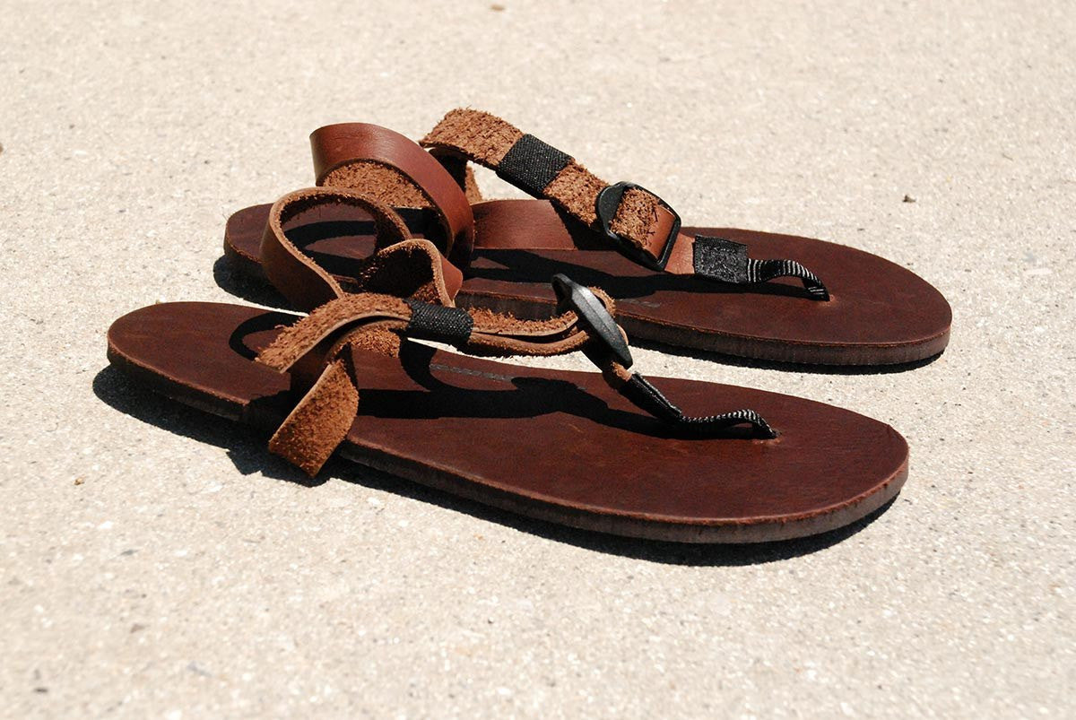 Shamma Sandals All Browns on ground