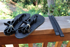 Black Classic Power Straps and unlaced sandals